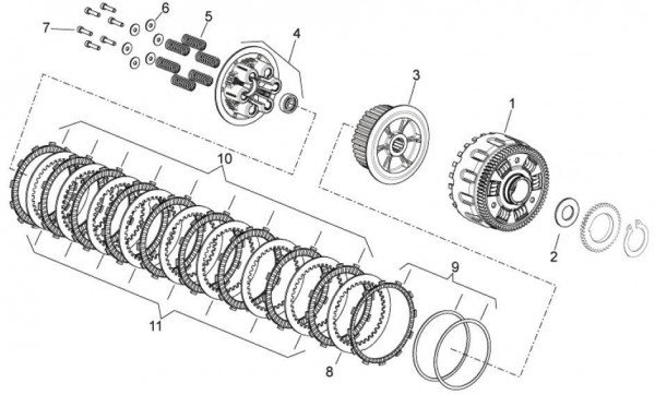 Motor Kupplung II - Aprilia Dorsoduro 750ccm 4T LC 2010- ZD4SMA00