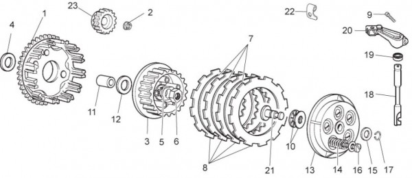 Motor Kupplung - Aprilia SX 50ccm 2T LC 2014- ZD4PVG01