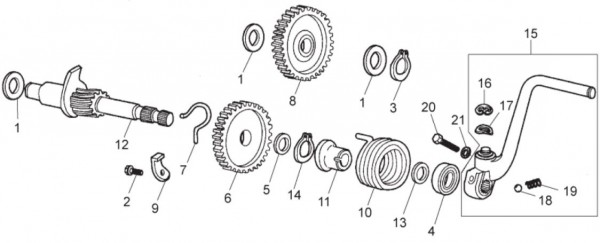 Motor Kickstarter - Aprilia SX 50ccm 2T LC 2015- ZD4SWA00
