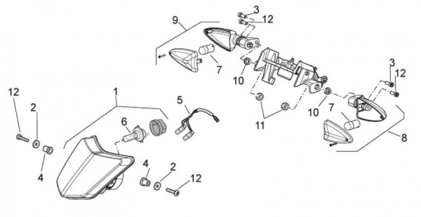 Elektrische Anlage Scheinwerfer - Aprilia SXV 550ccm 4T LC 2010- ZD4VSS
