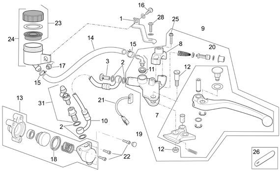 Lenker Lenker links - Aprilia Tuono 1000ccm 4T LC 2009- ZD4RR1