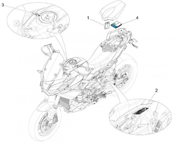 Fahrgestell Bedienungsanleitungen - Aprilia Caponord 1200ccm 4T 8V LC 2013- ZD4VK