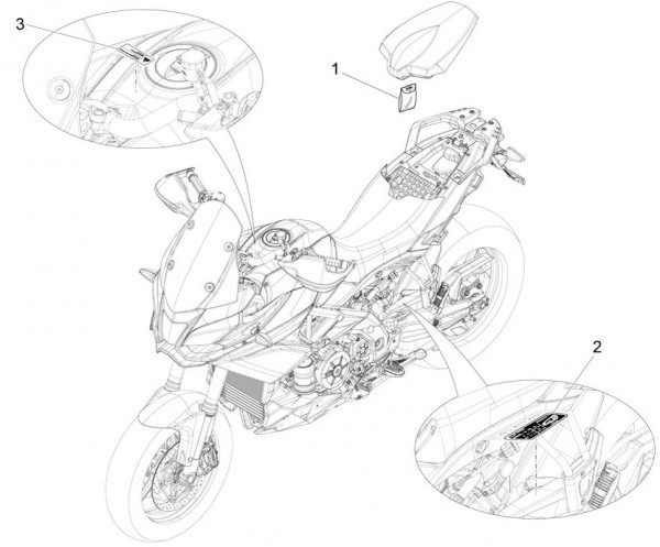 Fahrgestell Dekore II - Aprilia Caponord 1200ccm 4T 8V LC 2015- ZD4VKA