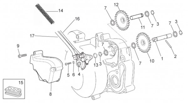 Motor Ölpumpe - Aprilia SX 50ccm 2T LC 2011- ZD4PVG01