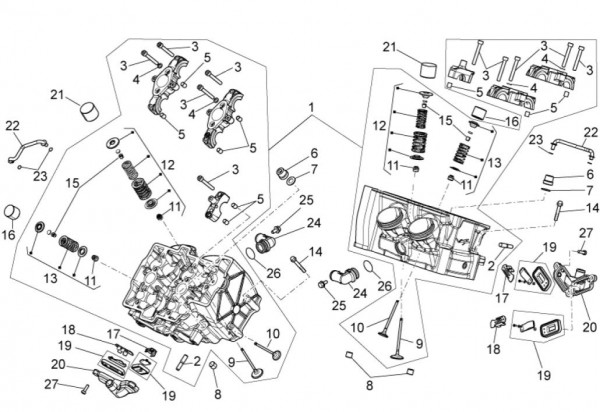 Motor Zylinderkopf - Aprilia Tuono V4 R 1000ccm 4T LC 2014- ZD4TYCA0