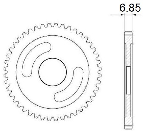 Zahnkranz, Anzahl Zähne: 44