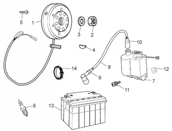 Motor Lichtmaschine - Aprilia SX 50ccm 2T LC 2016- ZD4PVL