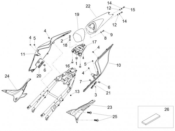 Fahrgestell Seitenverkleidungen - Aprilia Tuono V4 1100ccm 4T LC 2017- ZD4KGA00