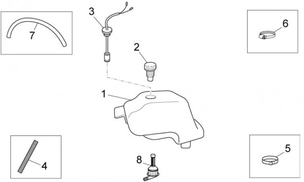 Fahrgestell Öltank - Aprilia SX 125ccm 2T LC 2010- ZD4SXA00