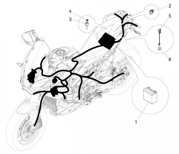 Elektrische Anlage Batterie - Aprilia Caponord 1200ccm 4T 8V LC 2013- ZD4VK
