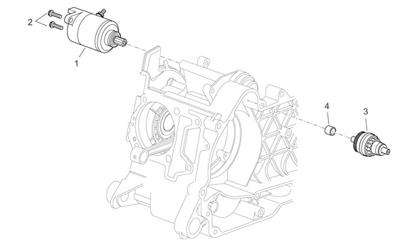 Motor Anlasser - Aprilia Atlantic 125ccm 4T LC 2003- ZD4SP0