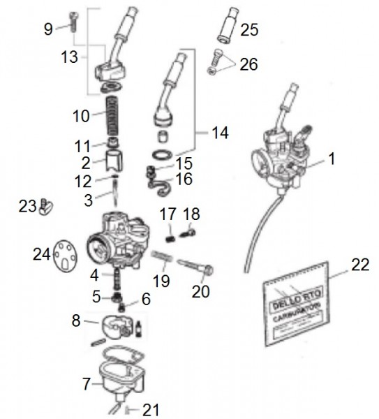 Motor Vergaser - Aprilia SX 50ccm 2T LC 2016- ZD4PV