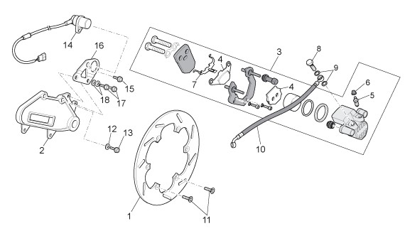 Bowdenzüge Bremsanlage hinten - Aprilia SX 125ccm 2T LC 2008- ZD4SX000