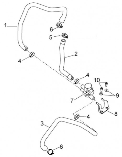 Motor Sekundärluftsystem - Aprilia Tuono V4 1100ccm 4T LC 2015- ZD4TYG00