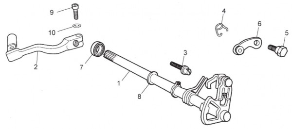 Motor Schaltgabel - Aprilia SX 50ccm 2T LC 2014- ZD4PVG01
