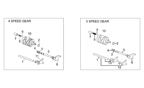 Motor Nockenwelle - Aprilia Classic 50ccm 2T LC 1997- ZD4LP