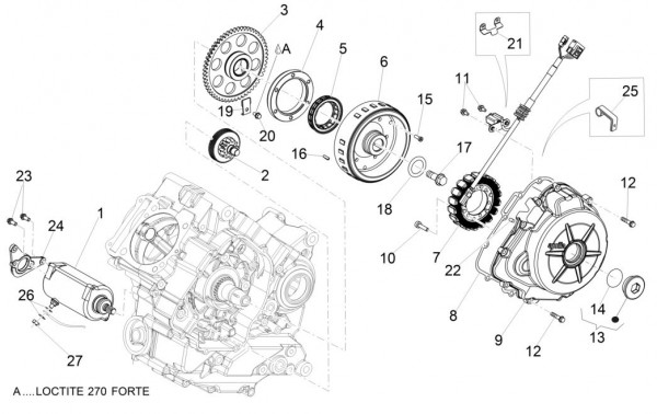 Motor Lichtmaschine - Aprilia Caponord Rally 1200ccm 4T 8V LC 2016- ZD4VKB001