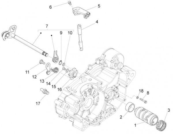 Motor Schaltgabel - Aprilia Tuono 125ccm 4T 4V LC 2017- ZD4KCA00