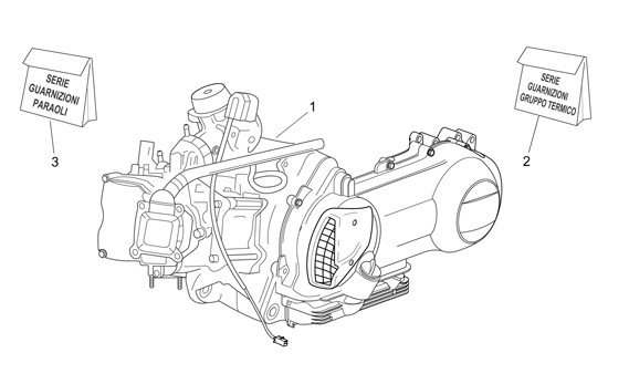 Motor Motor - Aprilia Atlantic 125ccm 4T LC 2003- ZD4SP0
