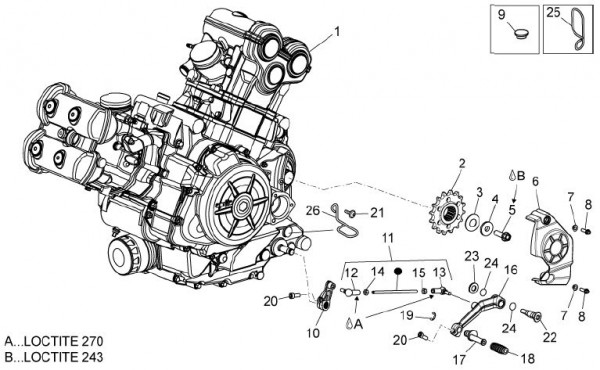 Motor Motor - Aprilia Dorsoduro 1200ccm 4T LC 2010- ZD4TV