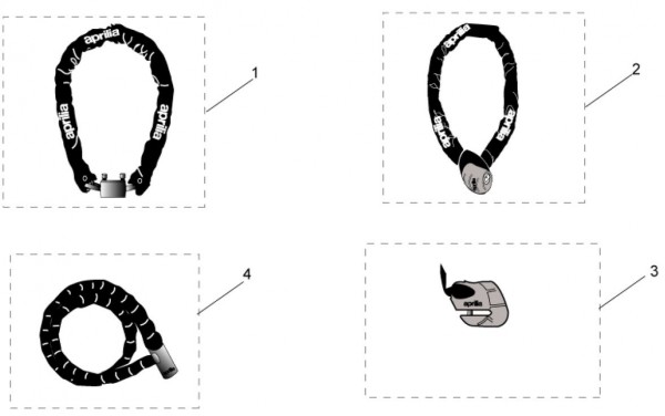 Zubehör Aprilia Accessoires- Diebstahl - Aprilia SR 50ccm 2T AC 2000- ZD4RLA