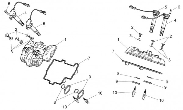 Motor Ventildeckel - Aprilia Tuono V4 1100ccm 4T LC 2015- ZD4TYH00