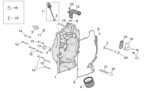Motor Zünderdeckel - Aprilia Atlantic 400ccm 4T LC 2005- ZD4VLB