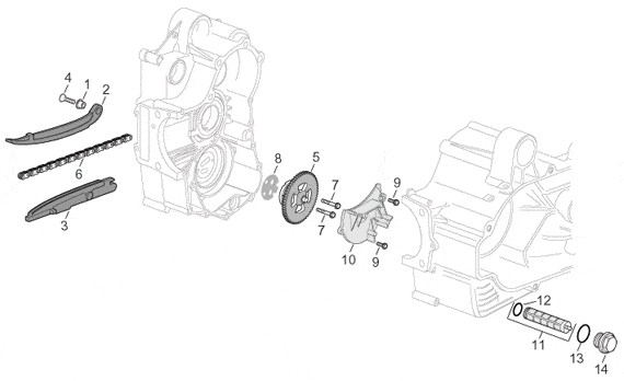 Motor Ölpumpe - Aprilia Atlantic 500ccm 4T LC 2001- ZD4PT