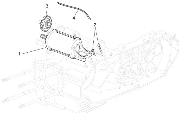 Motor Anlasser - Aprilia Atlantic 300ccm 4T LC 2011- ZD4SPG00