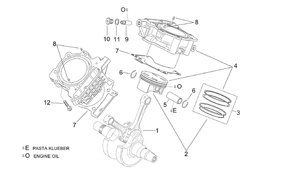 Motor Kurbelwelle II - Aprilia Tuono 1000ccm 4T LC 2004- ZD4RPB