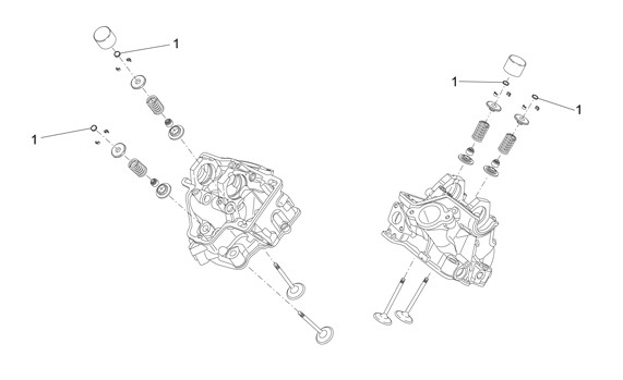 Motor Ventil Shims - Aprilia SXV 450ccm 4T LC 2008- ZD4VSR1C