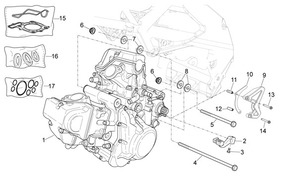 Motor Motor - Aprilia SXV 450ccm 4T LC 2006- ZD4VSR