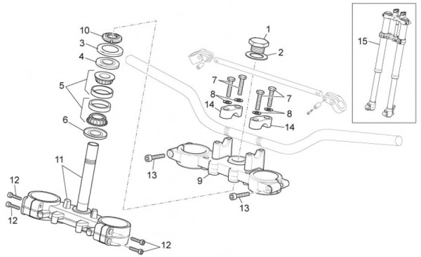 Radaufhängung Vorderradgabel - Aprilia SX 125ccm 2T LC 2011- ZD4SXA00