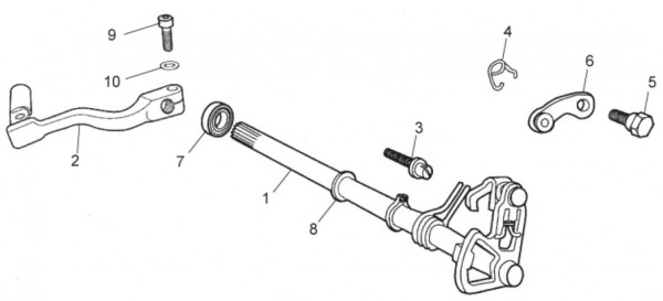 Motor Schaltgabel - Aprilia SX 50ccm 2T LC 2015- ZD4PVG01
