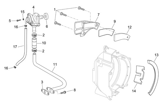 Motor Sekundärluftsystem - Aprilia Atlantic 125ccm 4T LC 2006- ZD4SPD