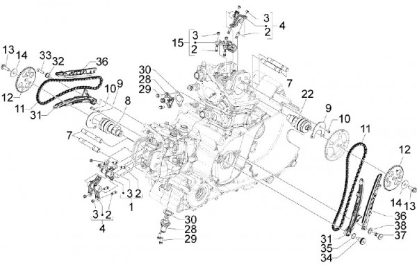 Motor Schwinghebelhalterung - Aprilia SRV 850ccm 4T 8V LC 2012- ZAPM55103