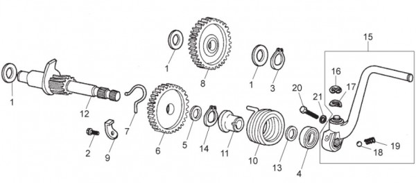 Motor Kickstarter - Aprilia SX 50ccm 2T LC 2017- ZD4SWA00