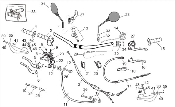 Lenker Lenker - Aprilia SX 50ccm 2T LC 2006- ZD4PV