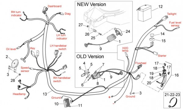 Elektrische Anlage elektrische Anlage - Aprilia SR 50ccm 2T LC 2013- ZD4VFD00