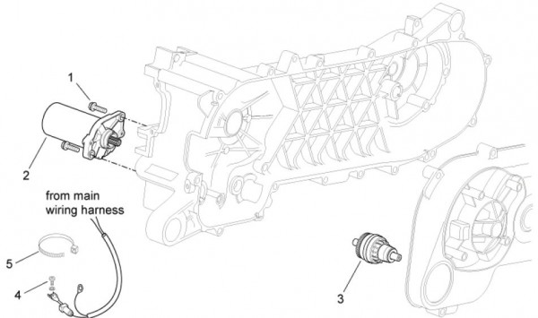 Motor Anlasser - Aprilia SR 50ccm 2T LC 2012- ZD4VFD00