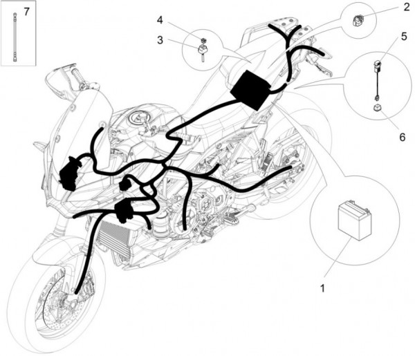 Elektrische Anlage Batterie - Aprilia Caponord 1200ccm 4T 8V LC 2015- ZD4VKA