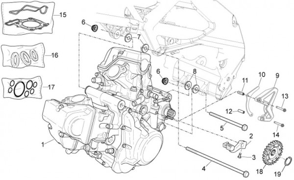 Motor Motor - Aprilia SXV 550ccm 4T LC 2013- ZD4VSU51