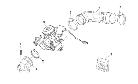 Motor Vergaser - Aprilia Atlantic 125ccm 4T LC 2006- ZD4SPD