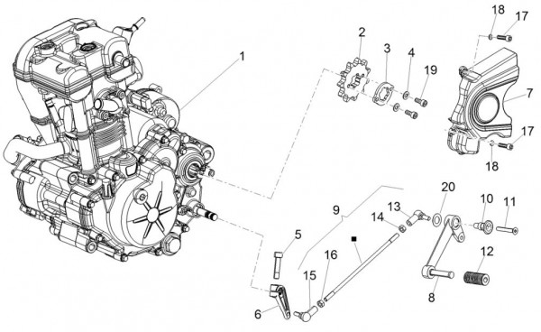 Motor Motor - Aprilia Tuono 125ccm 4T 4V LC 2017- ZD4KCA00