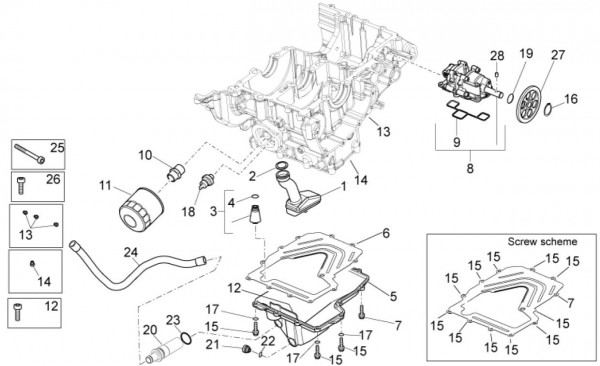 Motor Schmierung - Aprilia Tuono V4 R 1000ccm 4T LC 2014- ZD4TYCA0