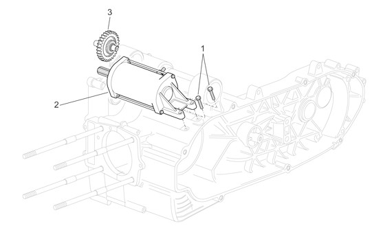 Motor Anlasser - Aprilia Atlantic 250ccm 4T LC 2004- ZD4SPB