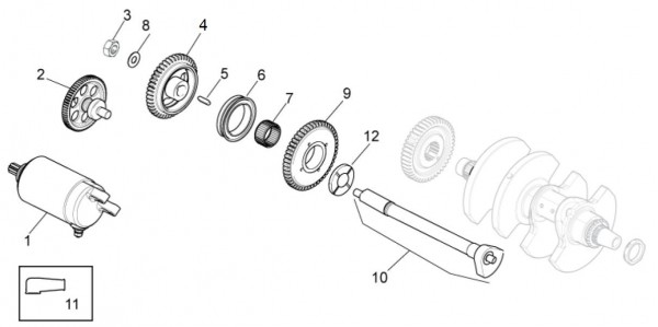 Motor Anlasser - Aprilia Tuono V4 R 1000ccm 4T LC 2014- ZD4TYCA0