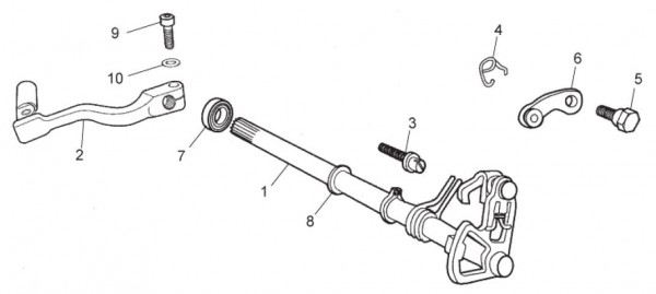 Motor Schaltgabel - Aprilia SX 50ccm 2T LC 2017- ZD4SWA00
