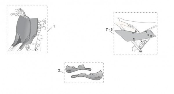 Zubehör Aprilia Accessoires- Verkleidungen - Aprilia SXV 450ccm 4T LC 2006- ZD4VSR