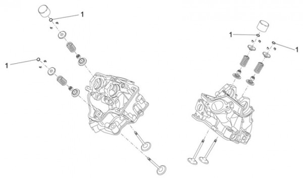 Motor Ventil Shims - Aprilia SXV 550ccm 4T LC 2011- ZD4VSU50